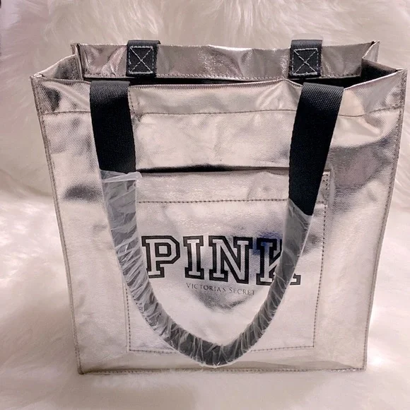Victoria’s Secret Metallic Silver Shopping Bag NWT Excellent Condition - Picture 8 of 8